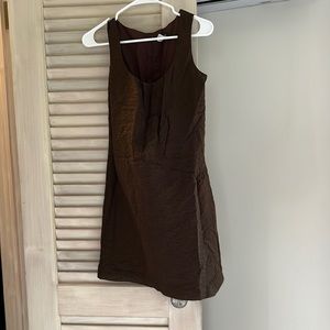 Jcrew brown size 0 gauzy shift dress